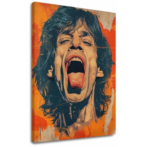  Image MICK JAGGER - Moć rok scene | 100% originalna akrilna boja Cene