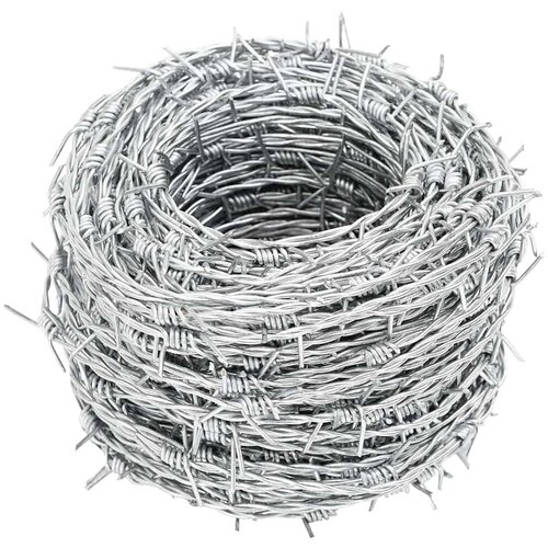  Bodljikava žica Srebrno 100 m Čelik vruće galvaniziran Slike