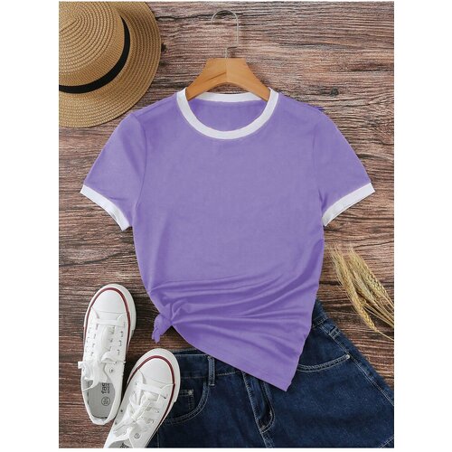 Know Unisex Lilac Combed Cotton Interlock T-Shirt Slike