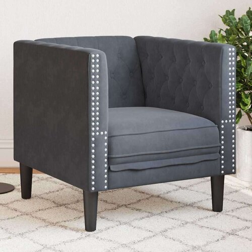  Chesterfield sofa stolica Tamno siva 71 x 74.5 x 70.5 cm Baršun Cijene