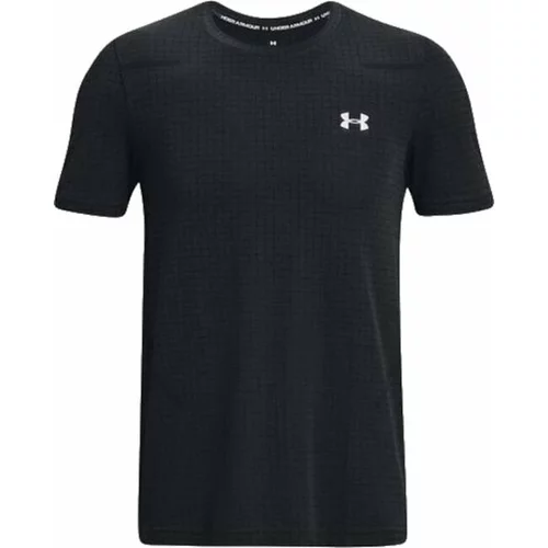 Under Armour Men's UA Seamless Grid Short Sleeve Black/Mod Gray M