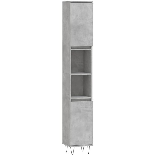 Maison Chic Kopalniška omarica - Kopalniški kabinet betonsko siva 30x30x190 cm inženirski les, (21794969) Cene