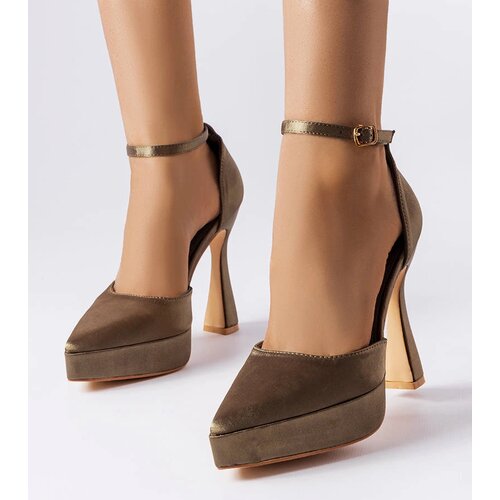 Gemre Olive high block heel pumps Lowell Cene