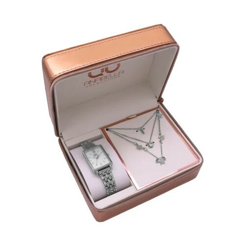 tulip, poklon set, ručni sat i ogrlica, srebrna ( 505053 ) Slike