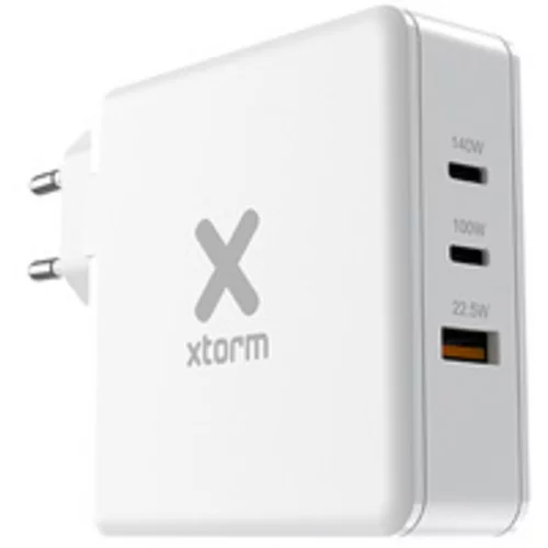 Xtorm stenski polnilec XAT140 Laptop, GaN, 3 vhodi, 2x USB-C PD3.1 EPR 140W, USB-A QC 3.0