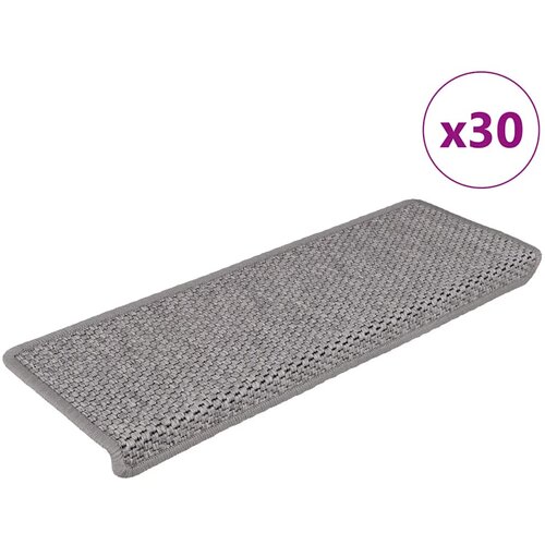 vidaXL Samoljepljivi otirači za stepenice 30 kom 65x21x4 cm srebrni Cijene