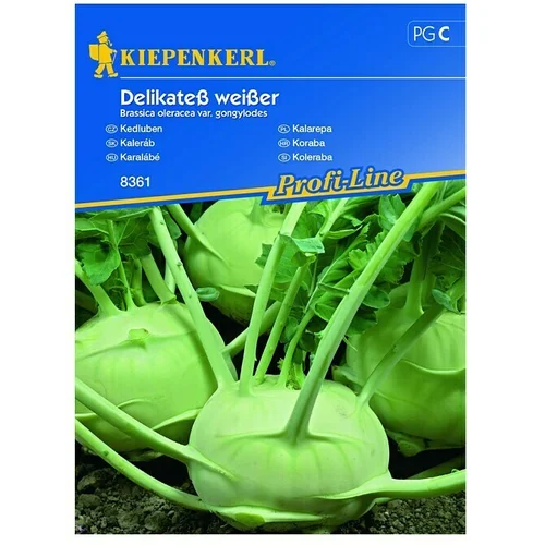 KIEPENKERL Sjeme povrća Koraba Delikateß weißer (Brassica oleracea var. gongylodes, Berba: Lipanj)