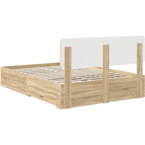  Okvir za krevet s uzglavljem Sonoma hrast 150 x 200 cm Slike