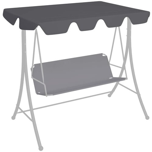 VidaXL Zamjenski krov za vrtnu ljuljačku antracit 188/168x110/145 cm Slike