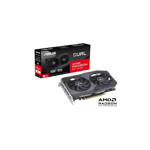 Asus grafička karta dual amd radeon rx 7600 V2 oc 8GB GDDR6, 3x displayport, 1x hdmi Cene