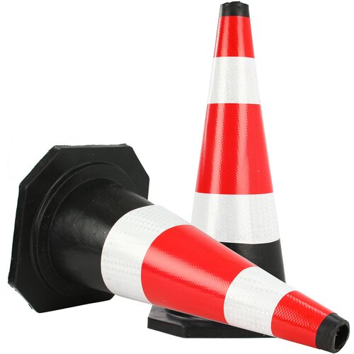  Cestovni gumeni prometni stupić sa reflektirajućom naljepnicom 60cm - stožac Cijene