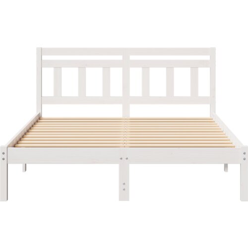 VidaXL krevetna konstrukcija bijelo 140 x 190 cm borova drva Slike