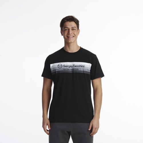 Sergio Tacchini Mu&scaron;ka majica Stripe M, Crna Cene