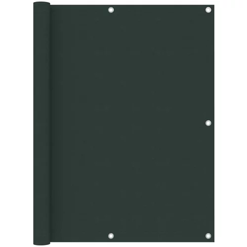 vidaXL Balkonsko platno temno zeleno 120x400 cm oksford blago