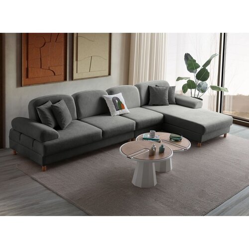 Atelier Del Sofa Aries Relax Joker Right ugaona garnitura na razvlačenje 180 × 356 cm, antracit Cene