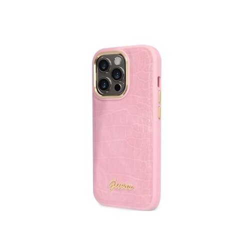 Guess CROCO IPHONE 14 PRO ovitek roza, (20400559) Cene
