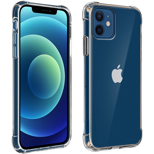 AVIZAR Apple iPhone 12 Mini silikonski ovitek, odporen na udarce, z ojacanimi vogali - prozoren, (20626611) Cene