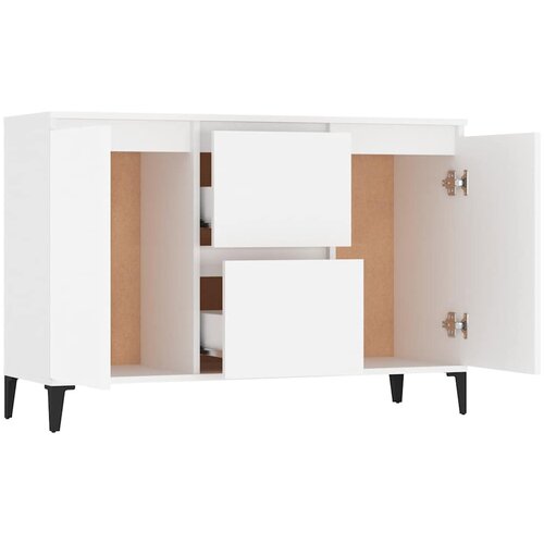  Komoda bijela 102 x 35 x 70 cm od konstruiranog drva Slike