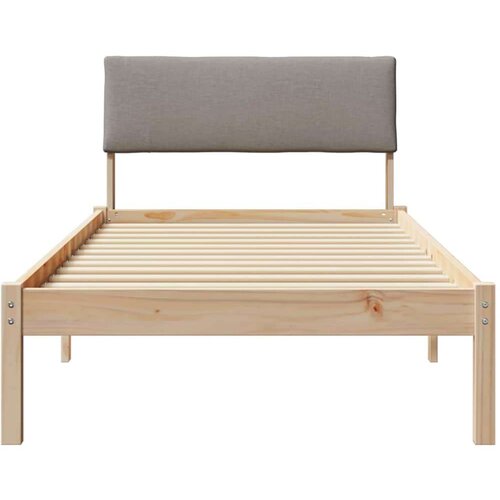  Okvir kreveta Smeđa i taupe 90 x 200 cm Masivna borovina Slike