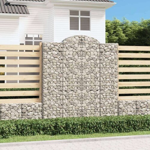  Gabionska ko&amp;scaron;ara s lukom 200x50x220/240 cm pocinčano željezo Slike