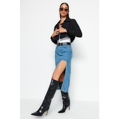 Trendyol Skirt - Blue - Maxi Slike