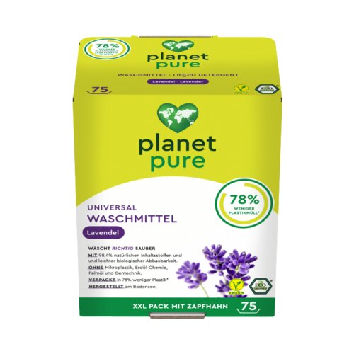 Planet Pure Univerzalni deterdžent - Lavanda - Bag in Box 75 pranja Slike