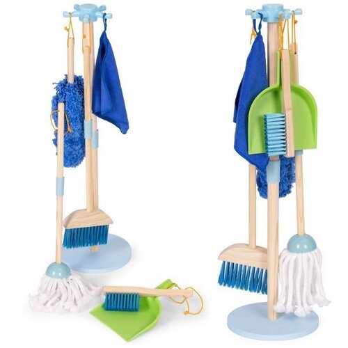 ECO TOYS Drveni set za či&scaron;ćenje za decu &ndash; metla/ mop i đubrovnik/ 7 delova &ndash; ecotoys Cene