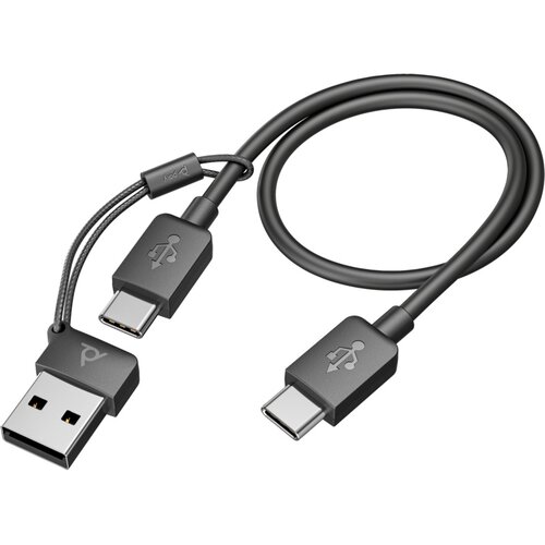 HP Poly Slu&amp;scaron;alke Poly Voyager Focus 2 USB-C-C + USB-C/A adapter, (5000163910) Slike
