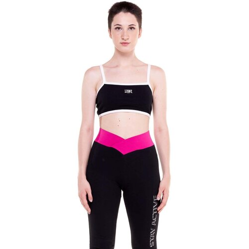 Leone 1947 &Scaron;portni nedrčki Woman Rib Top Black Boring Črna Cene