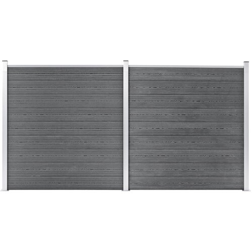 vidaXL Vrtna ograja WPC 353x186 cm siva Cene