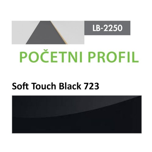 AGT profil Zidni MDF Početni LB-2250-A Soft Touch Black (723) 2800x115x12mm ( 026-090 ) Slike