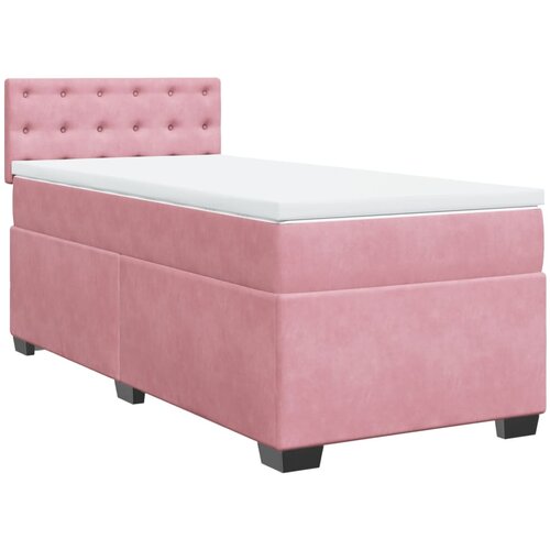Box spring krevet s madracem ružičasti 90x190 cm bar&amp;scaron;unasti Slike