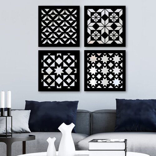 Wallity set ogledala SHY1508840039, crni Slike