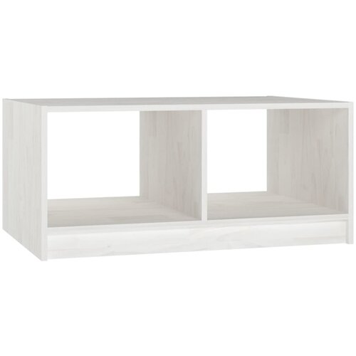 Maison Chic Klubska mizica - kavna mizica - Nizka mizica bela 75x50x33,5 cm trdna borovina, (21754199) Cene