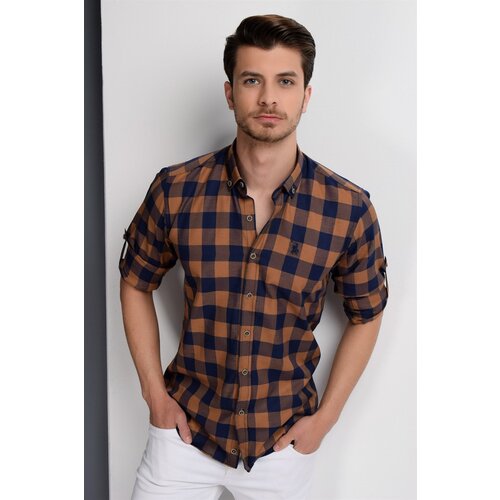 Dewberry G665 MEN'S SHIRT-NAVY-BROWN Slike