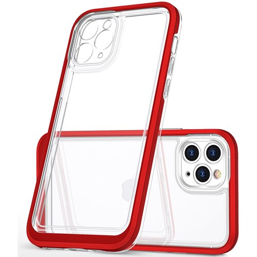 HURTEL CLEAR CASE HOUSING COVER ZADNJA OVITEK ZA IPHONE 14 PRO RDEČ, (21899479) Cene