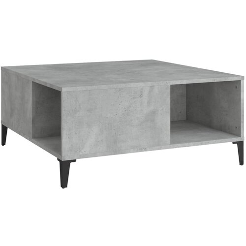 Maison Chic Klubska mizica - kavna mizica - Nizka mizica betonsko siva 80x80x36,5 cm inženirski les, (21755230) Slike