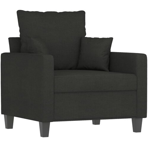  3-dijelni set sofa s jastucima crni od mikrovlakana Slike