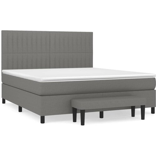 Maison Chic Box spring postelja - Vzmetna postelja z vzmetnico temno siva 180x200 cm blago SL20840, (21892876) Cene