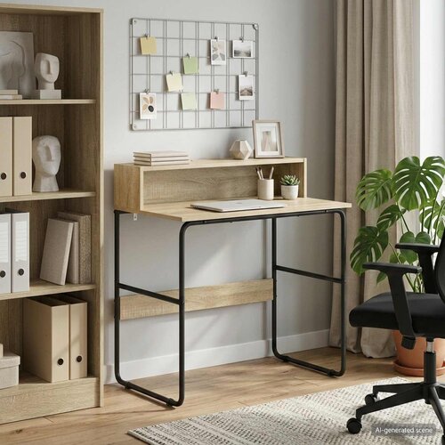  Stol s pohranom Hrast sonoma 80 x 50 x 91 cm Slike