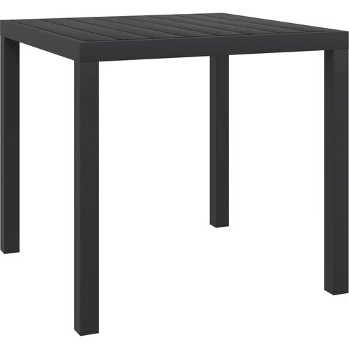  5-dijelni vrtni blagovaonski set od poliratana s jastucima sivi Siva Dužina stola 80 cm Slike