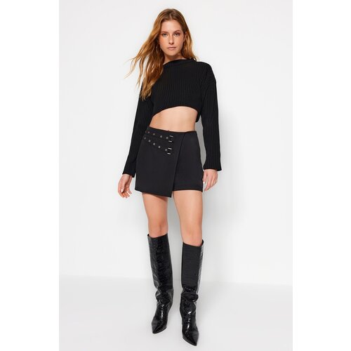 Trendyol Shorts - Black - High Waist Slike