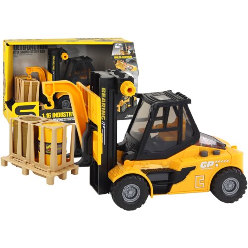 YELLOW Forklift 1:16 Moving Forks Sounds Lights Cijene