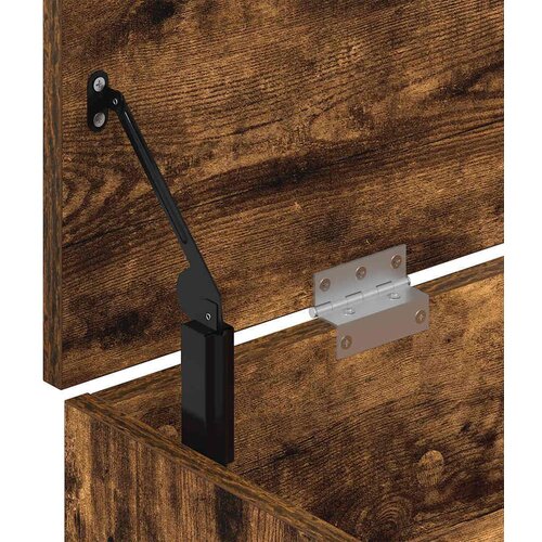  Klupa za cipele boja dimljenog hrasta 102x30 5x45 cm drvena Slike