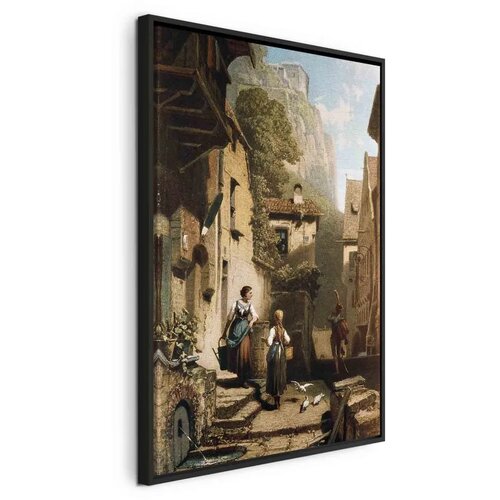  Slika - Carl Spitzweg &ndash; Im Dachst&uuml;bchen 60x90 U crnom drvenom okviru Cijene