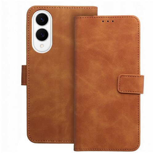  Futrola flip TENDER CASE za SAMSUNG S25 Edge braon Slike