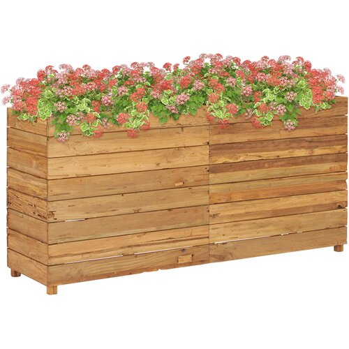 vidaXL Visoka greda 150x40x72 cm reciklirana tikovina in jeklo Cene
