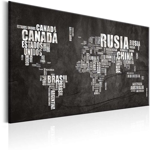  Slika - World Map: Mundo Negro 60x40 Slike