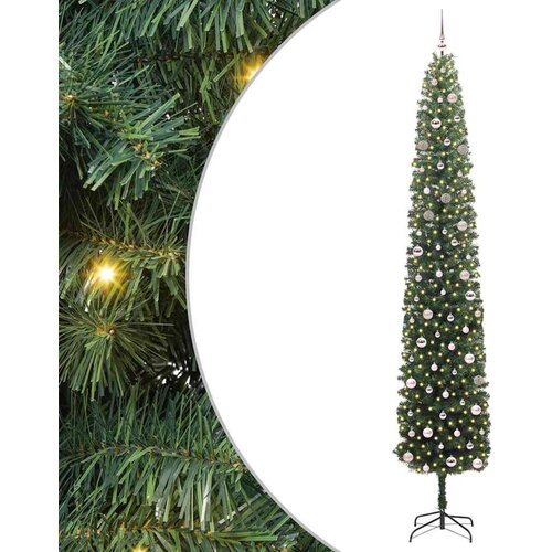 vidaXL Umestno božično drevo Zelena 300 cm PVC in Jeklo in Plastika, (5000067064) Cene