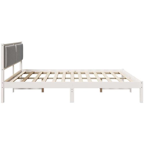  Okvir za krevet Svijetlo siva 200 x 200 cm tkanina Slike